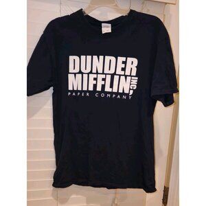 The Office Dunder Mifflin Paper Company navy Blue Men's T-Shirt Size MEDIUM